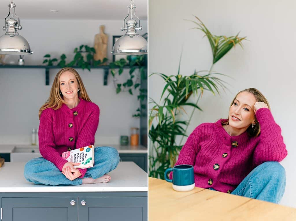 Children's Dietitian and author Lucy Upton sits with her new book on feeding tricky toddlers.